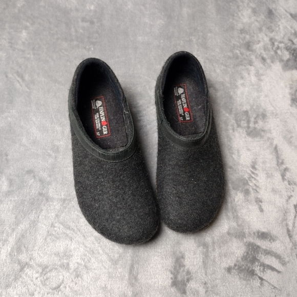 Haflinger  GZH Grizzly Closed Heel Style Wool Clogs Charcoal 37 Women's US 6. - Picture 1 of 7